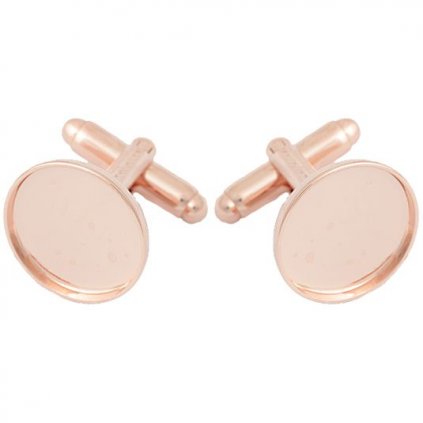 Manžetový knoflík crystalROCKS 15mm rose gold