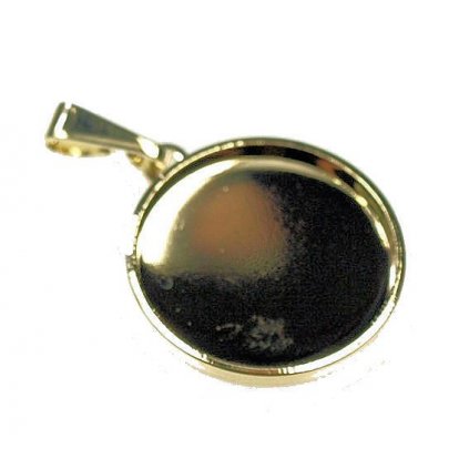 Přívěšek crystalROCKS kruh 15mm gold plating 24kt