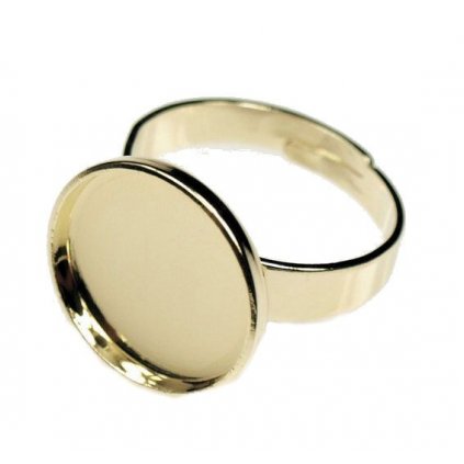 Prsten crystalROCKS kruh 15mm gold plating 24kt