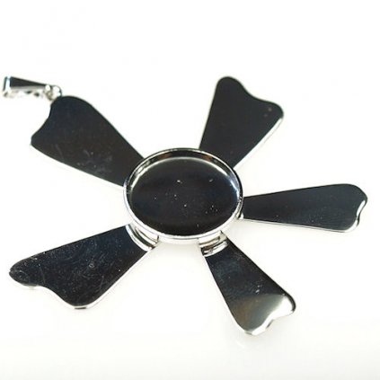 Přívěsek kytka LUX crystalROCKS kruh 15/48mm rhodium