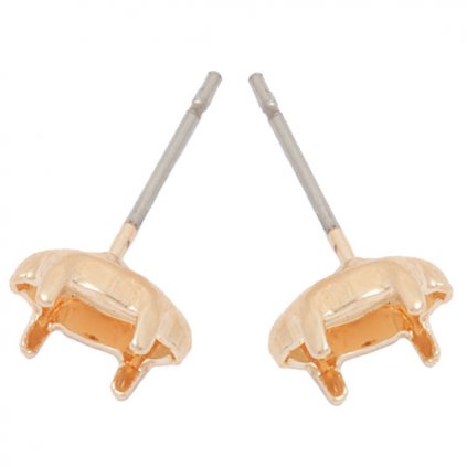 Náušnice trn Naveta 8/4mm krapny rose gold