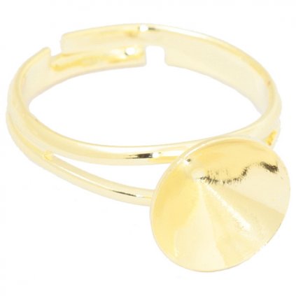 Prsten Chaton Light ss45 gold plating 24kt