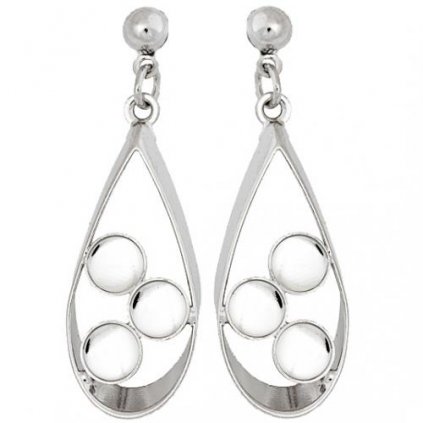 Náušnice kapka Xilion Rose ss20 rhodium
