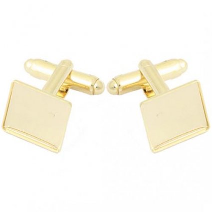Manžetový knoflík Chessboard 12mm gold plating 24kt