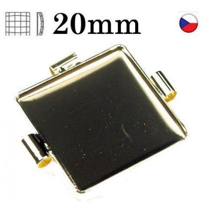 Spojovací komponent očka Chessboard 20mm GOLD PLATING