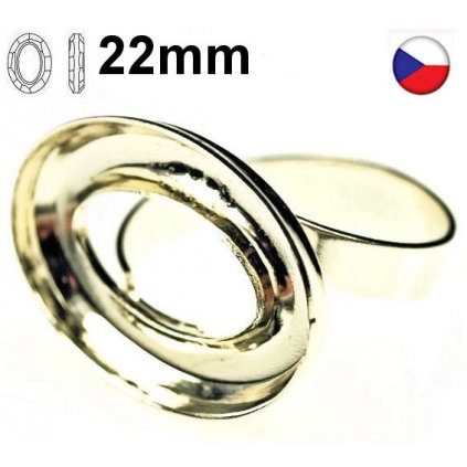 Prsten Cosmic Oval 22/16mm gold plating 24kt