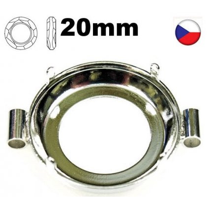 Spojovací komponent trubička Cosmic Ring 20mm krapny rhodium