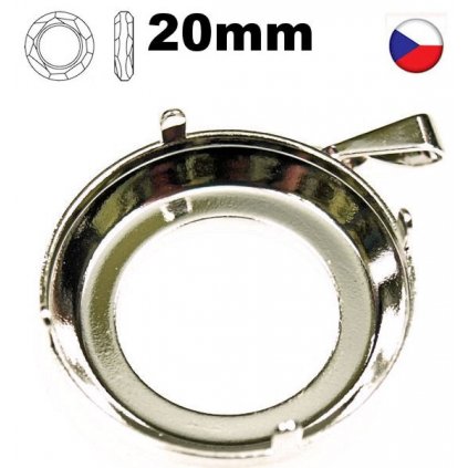Přívěsek Cosmic Ring 20mm krapny rhodium