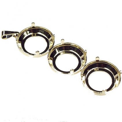 Přívěsek trubička Cosmic Ring 3x14mm krapny gold plating 24kt