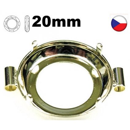 Spojovací komponent trubička Cosmic Ring 20mm krapny gold plating 24kt
