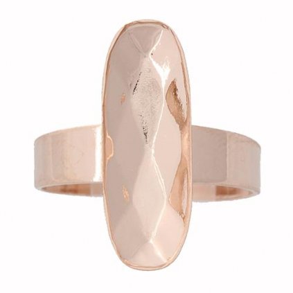 Prsten Baquette 21mm rose gold