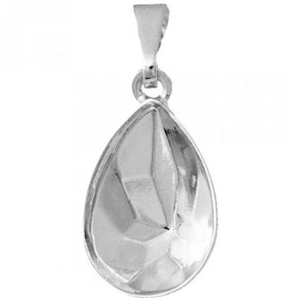 Přívěsek Pear 18mm rhodium