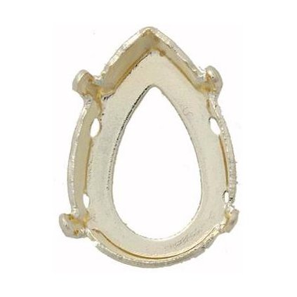 Našívací kotlík Pear 14mm gold plating 24kt