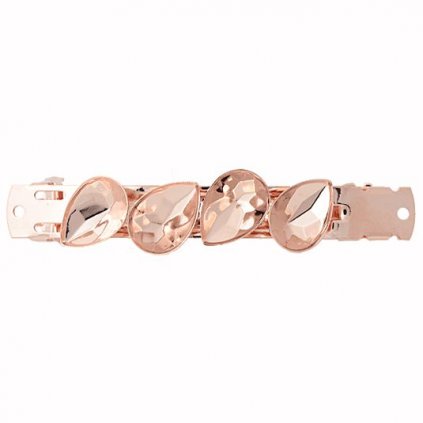 Francouzská spona Pear 4x/14mm rose gold