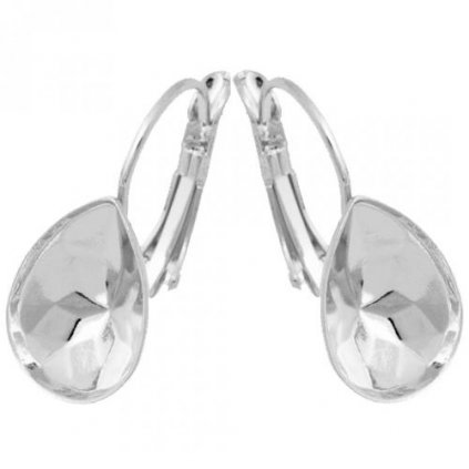 Náušnice KIDS Pear 14mm rhodium