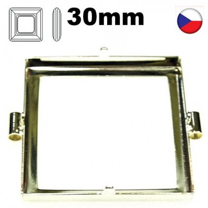 Spojovací komponent trubička SquareRing 30mm krapny gold plating 24kt
