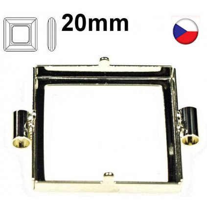Spojovací komponent trubička SquareRing 20mm krapny gold plating 24kt