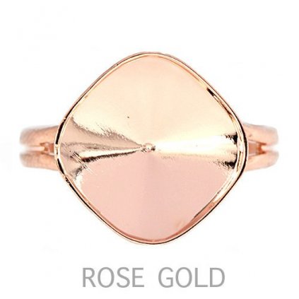 Prsten Square 12mm koso rose gold
