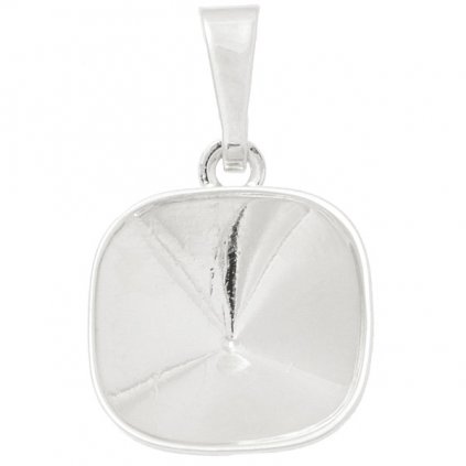 Přívěsek rovně Square 12mm rhodium