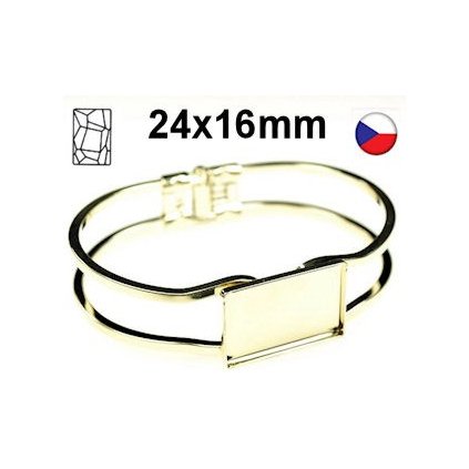 Náramek Graphic Flat 24/16mm gold plating 24kt