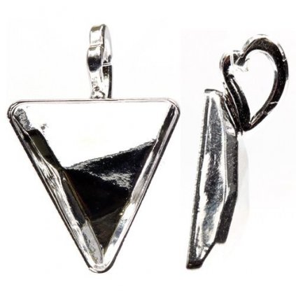 Přívěsek Delta 15,5mm střed Heart závěs rhodium