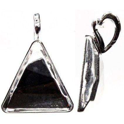 Přívěsek Delta 21,5mm hrot Heart závěs rhodium