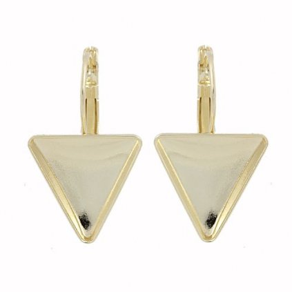 Náušnice Delta DOWN 15,5mm gold plating 24kt