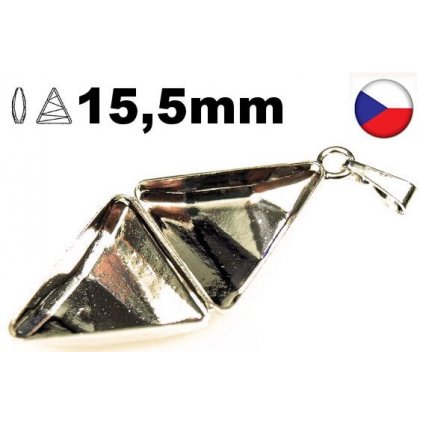 Přívěsek Delta 2x15,5mm rhodium
