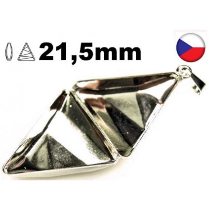 Přívěsek Delta 2x21,5mm rhodium