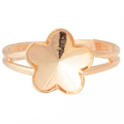 Prsten Flower 10mm rose gold