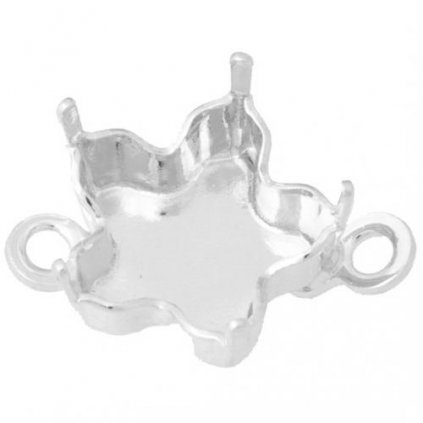 Spojovací komponent Flower 10mm krapny rhodium