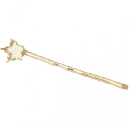 Vlasová spona Flower 10mm krapny gold plating 24kt