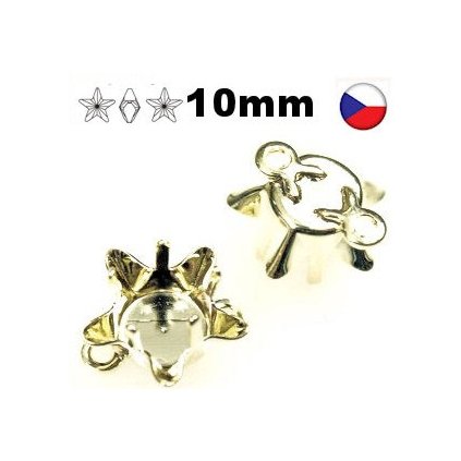 Spojovací komponent Star 10mm krapny gold plating 24kt