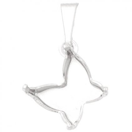 Přívěsek Butterfly 10mm rhodium