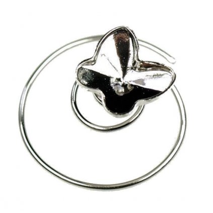 Pérko do vlasů Butterfly 10mm rhodium