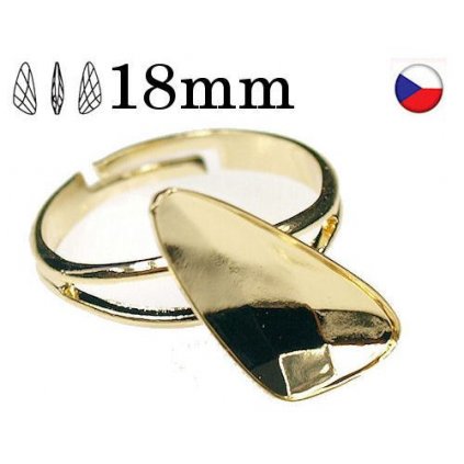 Prsten Wing 18mm gold plating 24kt