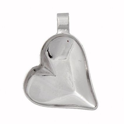 Přívěsek trubička Sweet Heart 17mm rhodium