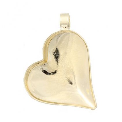 Přívěsek trubička Sweet Heart 17mm gold plating 24kt