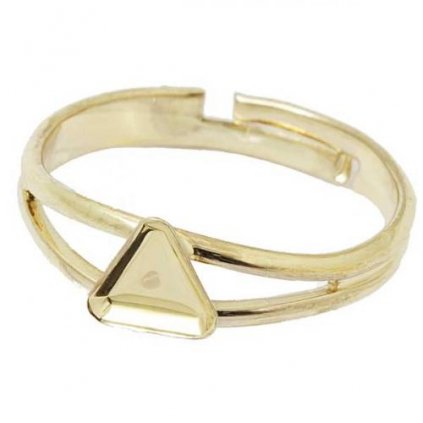 Prsten Angled Cube 6mm gold plating 24kt