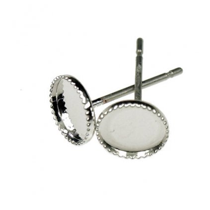 Náušnicový trn Disco Ball 8mm rhodium