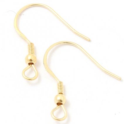 Afroháček 20mm Ag 925/1000 0,22g gold plating 24kt