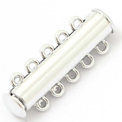 Magnetická záponka pětiřadá 30mm platina