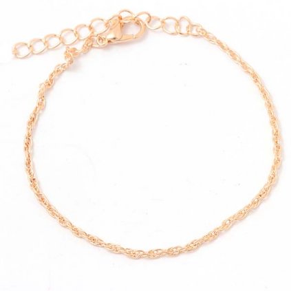 Náramek SNAKE OVAL 2mm rose gold