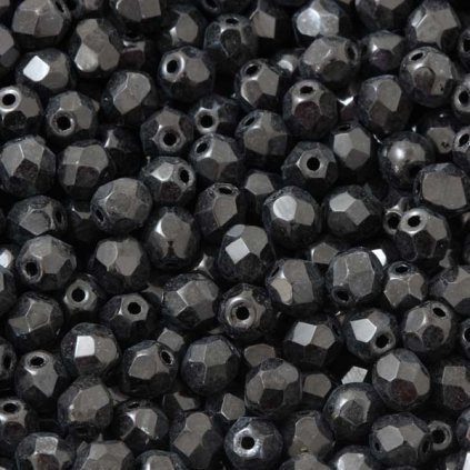 Korálky broušené 5mm černá