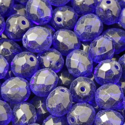 Korálky broušené 10mm dark indigo (15ks)
