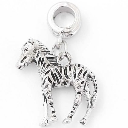 Přívěsek Zebra 20mm rhodium