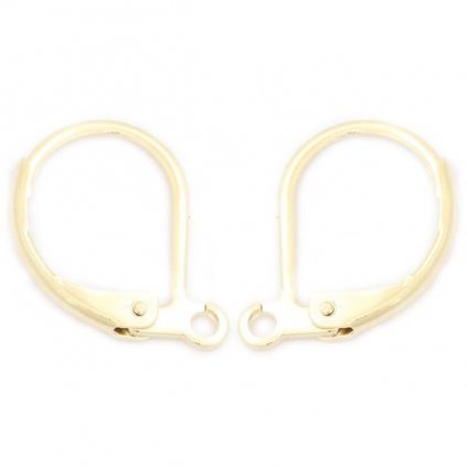 Náušnicový háček zavírací 13mm chirurgická ocel gold plating 24kt