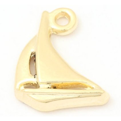 Přívěsek Plachetnice 15/12mm gold plating 24kt