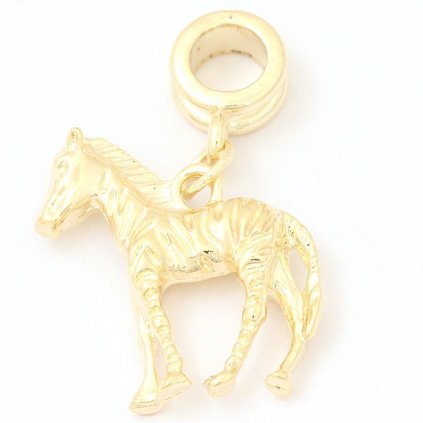 Přívěsek Zebra 20mm gold plating 24kt