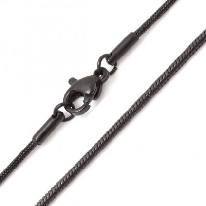 Řetízek SNAKE 1mm/44cm chirurgická ocel black